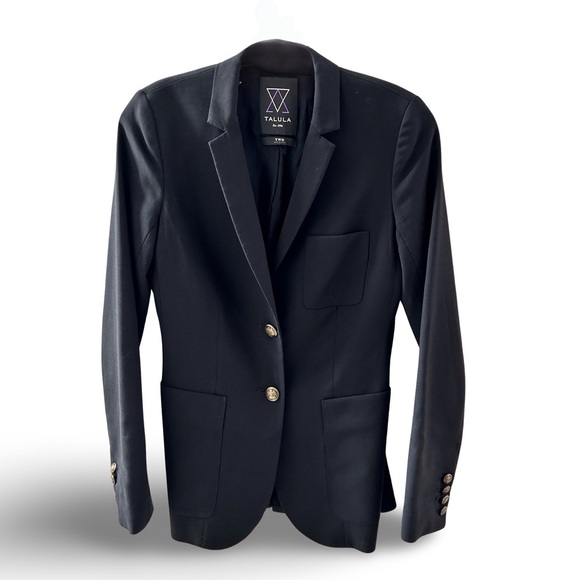 Women's Aritzia Talula Exeter Boyfriend Wool Blend Blazer in Black Size 2 - Picture 9 of 13